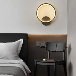 COMELY Indoor Wall Lights, 12W Acrylic Modern LED Wall Light, 3000K, Black - thumbnail 4