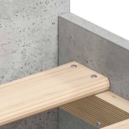 Berkfield Home Durable Bed Frame with Headboard & Footboard Concrete Grey 90x1 - Size: Single - thumbnail 9
