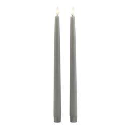 Hill Interiors Luxe Collection Electric Candle Pack of 2 in Grey - thumbnail 3