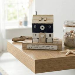 Garden Greatness House By The Sea Wooden Ornament - Size: 1 Pack - thumbnail 1