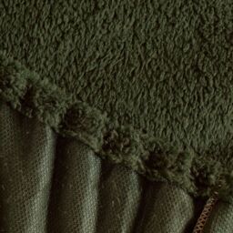OHS Teddy Fleece Thermal Fitted Bed Sheet in Dark Green - Size: Double Fitted - thumbnail 4