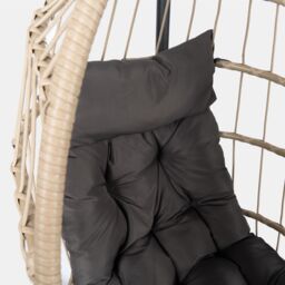 OHS Hanging Egg Chair Floating Garden Seat Cushioned Cushion in Natural - thumbnail 6