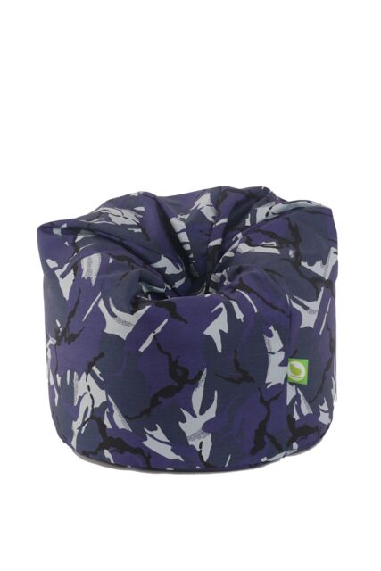 Bean Lazy Men's Cotton Blue Urban Camo Bean Bag Large Size in Dark Blue - image 1