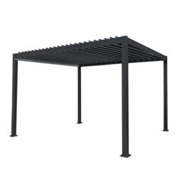 Monstershop Anthracite Aluminium Pergola - 3m x 4m in Grey