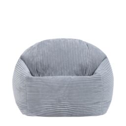 icon Kids High Rest Beanbag in Corduroy in Light Grey - thumbnail 3