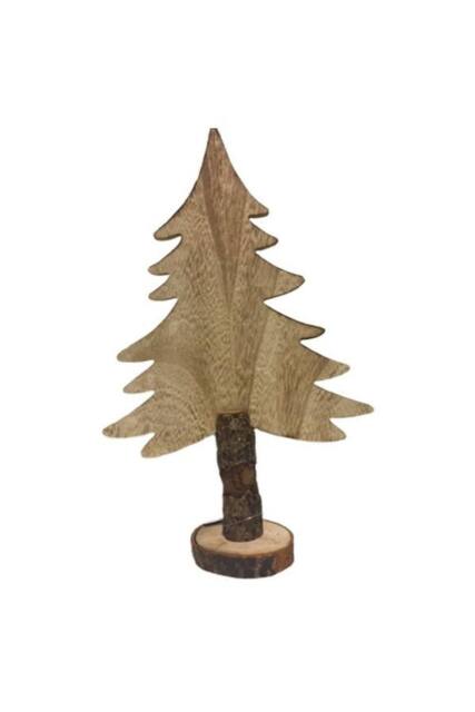KDMD Wooden Blank Christmas Tree 37.5cm ideal for personalising in Brown - image 1