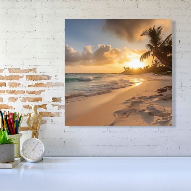 Warren Reed - Designer Sunrise In Paradise Canvas - Size: w10 inch x h10 inch - image 1