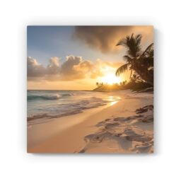 Warren Reed - Designer Sunrise In Paradise Canvas - Size: w10 inch x h10 inch - thumbnail 2