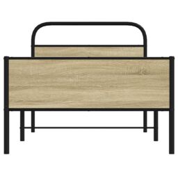 Berkfield Home Bed Frame without Mattress 100x200 cm Sonoma Oak Engineered Wood in Brown - thumbnail 5