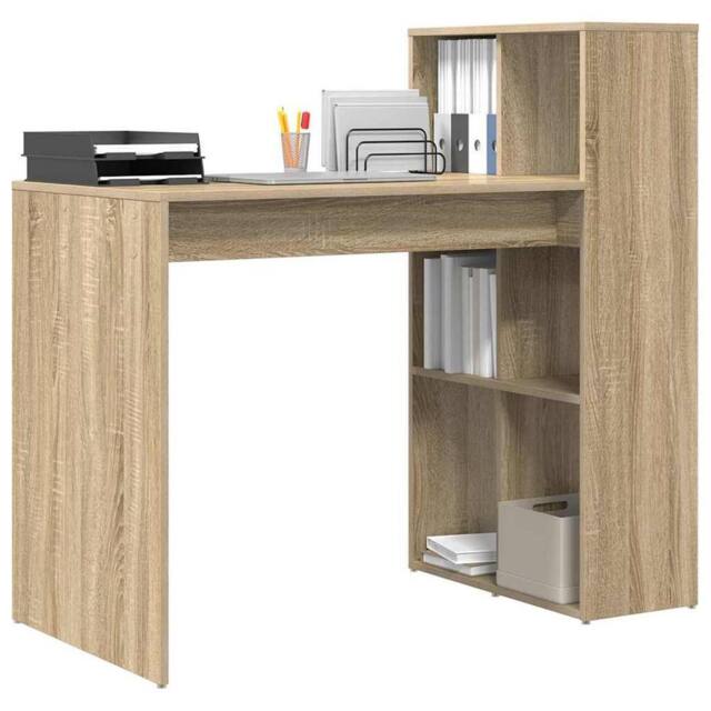 Berkfield Home Modern Computer Desk Sonoma oak Engineered wood Medium Computer Desk in Light Tan - image 1