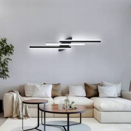 COMELY Indoor Wall Lights, 36W Modern Wall Lights, 3000 K/4000 K/6000K, 100 cm in Black - thumbnail 2