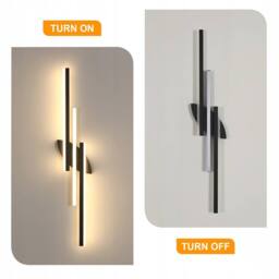 COMELY Indoor Wall Lights, 36W Modern Wall Lights, 3000 K/4000 K/6000K, 100 cm in Black - thumbnail 5
