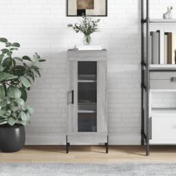 Berkfield Home Sideboard Grey Sonoma 34.5x34x90 cm Engineered Wood - thumbnail 2