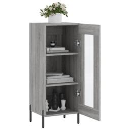 Berkfield Home Sideboard Grey Sonoma 34.5x34x90 cm Engineered Wood - thumbnail 4