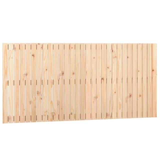 Berkfield Home Wall Headboard 185x3x90 cm Solid Wood Pine in Natural - Size: 185 x 3 x 90 cm - image 1