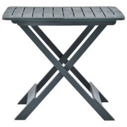 Berkfield Home Folding Garden Table Green 79x72x70 cm Plastic - Size: 79 x 72 x 70 cm - thumbnail 1