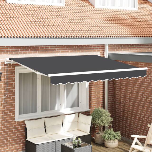 Berkfield Home Manual Retractable Awning Anthracite 300x200 cm - image 1