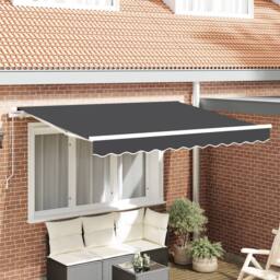 Berkfield Home Manual Retractable Awning Anthracite 300x200 cm - thumbnail 1