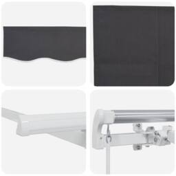 Berkfield Home Manual Retractable Awning Anthracite 300x200 cm - thumbnail 8
