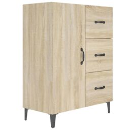 Berkfield Home Sideboard Sonoma Oak 69.5x34x90 cm Engineered Wood in Brown - thumbnail 2