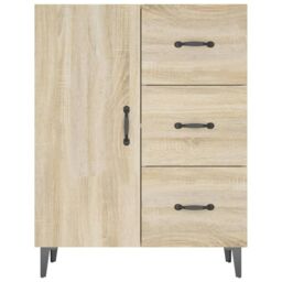 Berkfield Home Sideboard Sonoma Oak 69.5x34x90 cm Engineered Wood in Brown - thumbnail 5