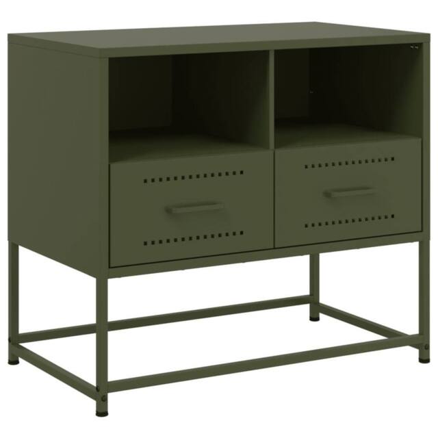Berkfield Home TV Cabinet Olive Green 68x39x60.5 cm Steel - image 1