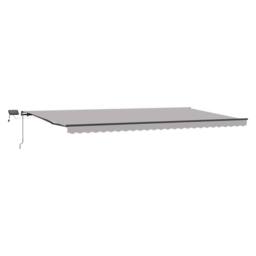 Berkfield Home Manual Retractable Awning with LED Light Grey 600x300 cm - thumbnail 4