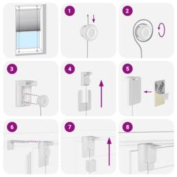 Berkfield Home Pleated Blind Blue 90x200 cm Fabric Width 89.4 cm Polyester - thumbnail 5