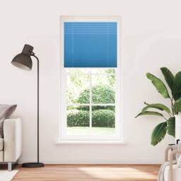 Berkfield Home Pleated Blind Blue 90x200 cm Fabric Width 89.4 cm Polyester - thumbnail 1