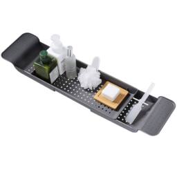 KORVIXA Black Rust Free Over Bath Tub Rack in Dark Grey - thumbnail 3