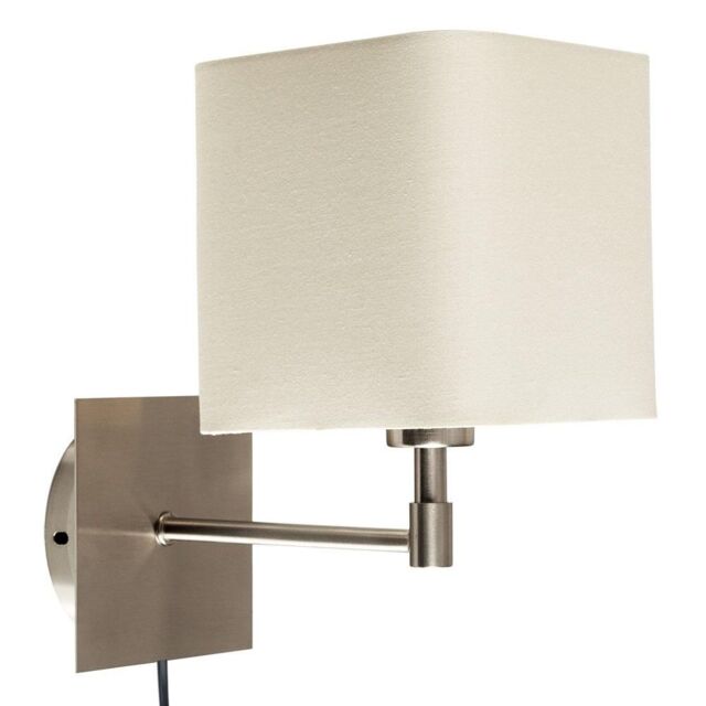 ValueLights Sheldon Brushed Chrome Indoor Wall Light in Metallic Silver - image 1
