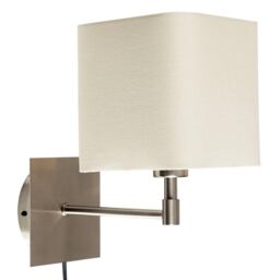 ValueLights Sheldon Brushed Chrome Indoor Wall Light in Metallic Silver