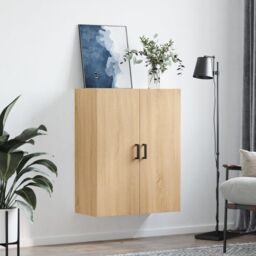Berkfield Home Wall Mounted Cabinet Sonoma Oak 69.5x34x90 cm in Brown - thumbnail 3