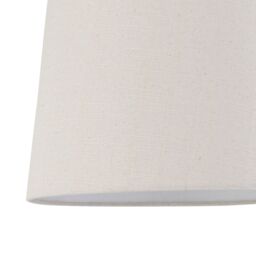First Choice Lighting Voyage - Dark Oak Table Lamp or Bedside Light with Natural Linen Shade in Brown - thumbnail 2