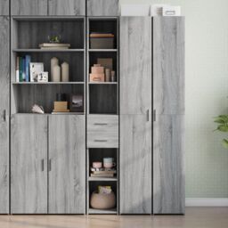 Berkfield Home Highboard Grey Sonoma 30x42.5x185 cm Engineered Wood - thumbnail 1