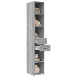 Berkfield Home Highboard Grey Sonoma 30x42.5x185 cm Engineered Wood - thumbnail 3