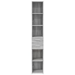 Berkfield Home Highboard Grey Sonoma 30x42.5x185 cm Engineered Wood - thumbnail 4