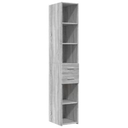 Berkfield Home Highboard Grey Sonoma 30x42.5x185 cm Engineered Wood - thumbnail 2