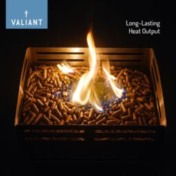 Valiant Pellet Burner Basket Box for Wood Burning Stoves, Fireplaces, Fire Pits & Outdoor Heating in Metallic Silver - thumbnail 5