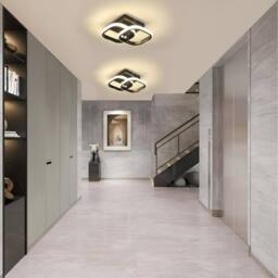 COMELY 22W Square Modern Aluminum LED Ceiling Light, Natural light 4500K in Black - thumbnail 2