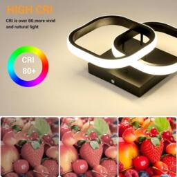 COMELY 22W Square Modern Aluminum LED Ceiling Light, Natural light 4500K in Black - thumbnail 8