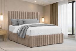 "Nexus Mattresses Ltd Verona Plush Divan 2 Drawers Foot-End 12""Footboard 54""Headboard in Bronze - Size: King" - thumbnail 4
