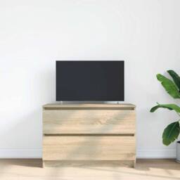 Berkfield Home TV Cabinet Sonoma Oak 80x35x54 cm Engineered Wood in Light Tan - Size: 80 x 35 x 54 cm
