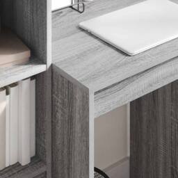 Berkfield Home Modern Writing Desk Grey sonoma Particle board 60 x 50 x 76 cm Simple - thumbnail 4