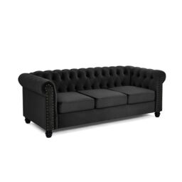 Home Detail Chester 3 Seater Sofa in Black - thumbnail 2
