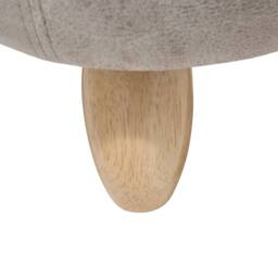 Wyld and Coco Rhino Kids Stool Hidden Storage Light Grey Faux Leather Rubberwood - thumbnail 9