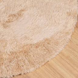 Berkfield Home Shaggy Rug High Pile NAVARRA Beige 200x200 cm Polyester - Size: Medium - thumbnail 4