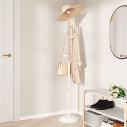 Berkfield Home Coat Stand White 177 cm Powder-coated Iron - thumbnail 3