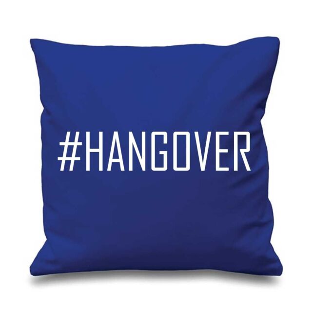 "60 SECOND MAKEOVER Blue Cushion Cover #Hangover 16"" x 16"" Mum Friend Gift Decorative Cushion Home Mothers Day - Size: 40 cm x 40 cm"
