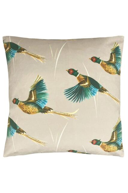 Country Flying Pheasants Hand-Painted Printed Cushion - image 1